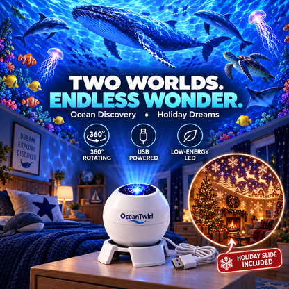 OceanTwirl™ 360° Rotating Ocean Projector