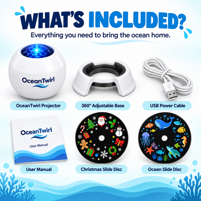 OceanTwirl™ 360° Rotating Ocean Projector